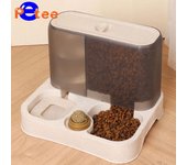 Cuenco para mascotas, alimentador automático, dispensador de agua, cuenco para perros y gatos, suministros para mascotas, dispensador de agua para alimentación, accesorios para perros y mascotas gris