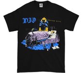 Camiseta unisex negra con el álbum Dream Evil de Dio Vintage Concert 1987 S