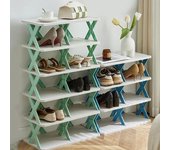 Zapatero apilable y extraíble de 6 niveles, organizador de almacenamiento de zapatos, estante para zapatos que ahorra espacio, gabinetes de zapatos de plástico, caja para puerta de entrada