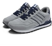 Zapatillas de deporte de alta calidad para Hombre, zapatos informales de cuero, nuevos zapatos transpirables de otoño para Hombre, Tenis planos para Hombre, Zapatillas para Hombre 38 azul