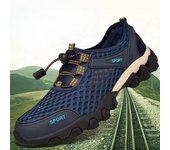 Zapatos de vadeo transpirables de verano para hombre, zapatillas antideslizantes para hombre, zapatos de senderismo para hombre, zapatillas deportivas de malla para exteriores, zapatos de ocio para hombre, tenis para hombre 39 verde