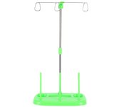 Portacarrete de hilo de bordar de 3 conos para máquina de coser doméstica, color verde verde