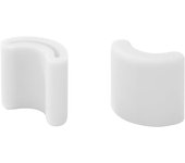 Yamazaki Jitsugyo - Soporte ecológico para bolsas de plástico para cocina de torre, juego de 2 tapas blancas 2557
