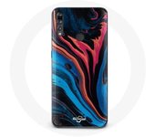 Coque pour Huawei p30 lite Texture abstraite bleu noir rouge