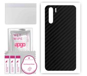 apgo Protective Skin Sticker for the back compatible with Oppo A91, Wrap Film, Foil, Vinyl - Pattern Carbon Black