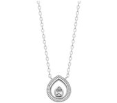 Les Trésors De Lily [R3573] - Collier argent 'Sissi' blanc argenté (rhodié) - 12x12 mm blanco