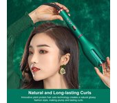 Rizador de pelo automático, rizador de pelo automático, cuidado del cabello con iones negativos, con rotación a la izquierda y a la derecha, portátil EU Plug color rosa