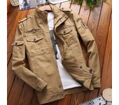 Chaquetas cargo informales para hombre, chaqueta bomber para hombre, chaqueta cortavientos, abrigo para hombre, ropa de abrigo para primavera y otoño, chaqueta retro ajustada para hombre 6XL negro