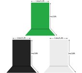 Kit de fondo para fotografía de estudio con soporte de metal de 2*3 m/6,6*10 pies + 3 piezas 1,6*3 m/5,2 * negro