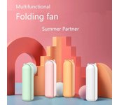 Mini ventilador de mano plegable portátil, batería externa de 2000mAh, recargable por USB, ventiladores de escritorio silenciosos para clase, oficina, hogar y exteriores verde