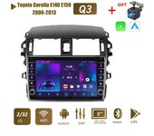 icreative Para Toyota Corolla E140 E150 2006-2013 con botón perilla Android Car Radio reproductor Multimedia navegador estéreo GPS 2 Din Carplay 2+32GB 1+16GB
