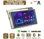 Radio para coche con Android Carplay para Toyota Corolla Verso 2004-2009, reproductor multimedia, unidad principal, estéreo, navegación GPS, BT, WIFI, 2 + 32 GB 1+16GB