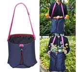 Bolsa grande para recolectar frutas, delantal de jardín, bolsa de almacenamiento para huerto al aire libre, granja, jardín, fácil de usar