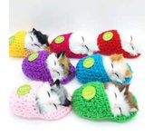 Adorable juguete de peluche en forma de pantuflas de gato maullando slippers cats can't meow (no sounder no label) naranja