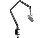 Micrófono KUUVAN Brazo de micrófono Capacidad de carga Hecho de Para condensador Cable ajustable Clip de micrófono Conveniente para grabación en vivo Soporte, brazo, negro