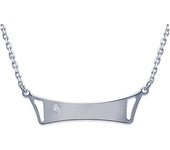 Les Trésors De Lily [K1018] - Collier Argent 'Identité' argenté - 30x7 mm plata
