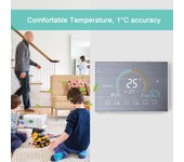 Termostato inteligente Wi-Fi de 95-240V Termostato programable 5+1+1 Control de aplicación de voz de seis períodos Non-wifi negro
