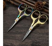 Paquete de 1/2 tijeras retro de acero inoxidable para máquina de coser, tijeras profesionales para cortar tela, tijeras de sastre con hilo puntiagudo hechas a mano 1PCS