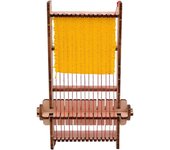 Kit de telar de silla de punto con ACCS Juguete intelectual tejido a mano para niños Telar de madera para niños 9.8*14.9cm