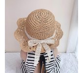 Sombrero tejido de paja con ala de pétalos para bebé, gorro de encaje con protección solar para niña, sombreros plegables de princesa para playa, bonitos sombreros de cubo para bebé 48