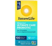Renew Life, Ultimate Flora, Ultimate Care Probiotic, 100 billion active cultures, 30 veggie capsules