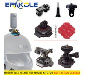 Kits de montaje para casco de motocicleta con cámara de acción 6 en 1 para GoPro Hero 12, 11, 10, YI, Insta360, DJI Osmo Pocket 3, accesorios de montaje adaptadores