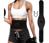 Estimulador muscular Vibrador Cinturón tonificador abdominal Entrenador eléctrico de abdominales Tonificador Pérdida de peso Nuevos cinturones de fitness EMS Equipo de entrenamiento negro