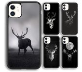 Funda blanda con diseño de reno y ciervo negro para iPhone 14, XR, X, XS Max, 5S, 6S, 7, 8 Plus, SE 2020, 11, 12, 13 Pro Max Mini. iPhone 6plus