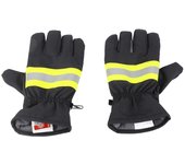 Guantes Ignífugos para Bomberos Resistentes al Calor Transpirables Cubierta Protectora para Manos de Bombero Negro
