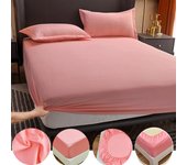 Sábana ajustable de algodón con bandas elásticas, fundas de colchón ajustables antideslizantes para colcha individual doble, funda de cama de 140/160/200 cm, sin funda de almohada 90X200X10cm Only Sheet