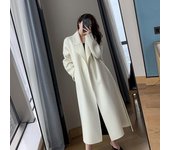 Mujer, Otoño E Invierno, Abrigo Suelto, Abrigo De Lana, Longitud Mediana, Abrigo Engrosado XXL blanco