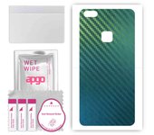 apgo Protective Skin Sticker for the back compatible with Huawei P10 Lite, Wrap Film, Foil, Vinyl - Pattern Carbon Chameleon CAKA1