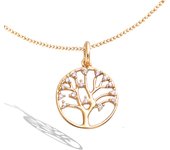 Les Trésors De Lily [R7354] - Colgante chapado en oro 'Árbol de la vida' oro blanco - 15x15 mm blanco