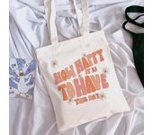 Damas Vitalidad Chica Bolsa de compras Cartoon Carta Impresión Kawaii Bolso Harajuku Shopping Canvas Bolsa de compras Bolso de niña Bolso 24*26cm
