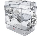 ZOLUX Jaula de 2 pisos para hámsteres, ratones y jerbos - Rody3 duo - L 41 x p 27 x h 40,5 cm - Blanco