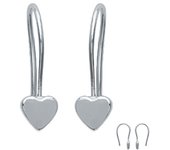 Les Trésors De Lily [K3815] - Boucles Argent 'Love' argenté (rhodié) - 5x5 mm plata