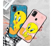 Funda negra para Xiaomi Redmi 13C Note 9 iPhone XR 7 8 14 15 11 12 13 X XS Pro Max Samsung A25 S23 S24 FE Ultra Plus Tweety Bird Samsung M55 abismo