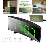 Reloj despertador digital con pantalla LED grande, reloj de mesa, reloj de escritorio, despertador electrónico para dormitorio de niños rojo