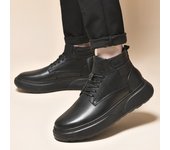 Zapatos de moda para hombre, botas para hombre, botines de cuero genuino para hombre, botas de nieve de felpa de invierno con estilo para hombre, zapatillas de deporte para exteriores de alta calidad para hombre 38