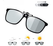 Gafas de sol polarizadas de piloto abatibles hacia arriba con Clip para hombre, gafas de sol fotocromáticas polarizadas para mujer, gafas de sol que cambian de Color para conducción nocturna