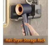 Soporte para secador de pelo, soporte para secador de pared, soporte para alisador, caja organizadora para secador de pelo, soporte para soplador de baño, estante, accesorios de baño