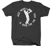 Camiseta unisex Jazz Music Is Good The Soul Saxofón Músico Clásico S