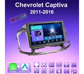 Radio para coche con Android Carplay de 2 DIN para Chevrolet Captiva 2011-2016, reproductor multimedia, unidad principal, navegación GPS estéreo, BT, WIFI, 2 + 32 GB 1+16GB,A