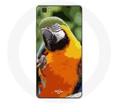 Coque pour Huawei P8 Lite Aras Perroquet Orange vert
