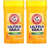 Arm & Hammer, UltraMax, desodorante sólido antitranspirante, para hombres, fresco, paquete doble, 73 g (2,6 onzas) cada