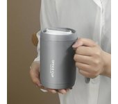 Taza de café y leche con revestimiento de gran capacidad, portátil, de oficina, portátil, color gris, creativo, regalo para Cocina, 1 ud. 401 500ml gris