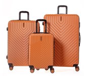 Juego de 3 maletas rígidas (XL 86 centímetros) (Largo 76 cm) (S-56cm) TMS MARRÓN marrón