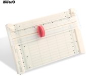KW-trio Mini cortador de papel portátil, cortador de papel artesanal, longitud de corte de 6,3 pulgadas con cortador recto blanco