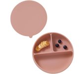 Plato de silicona Konny EasyFeed que se inclina, vajilla de silicona platino con succión, vajilla para bebés [Konny] no se desbordará, taza, BLW, comida dirigida por el bebé,