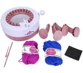 Máquina de coser de plástico para tejer a mano, juguete para niños, accesorios y herramientas(22 agujas)
